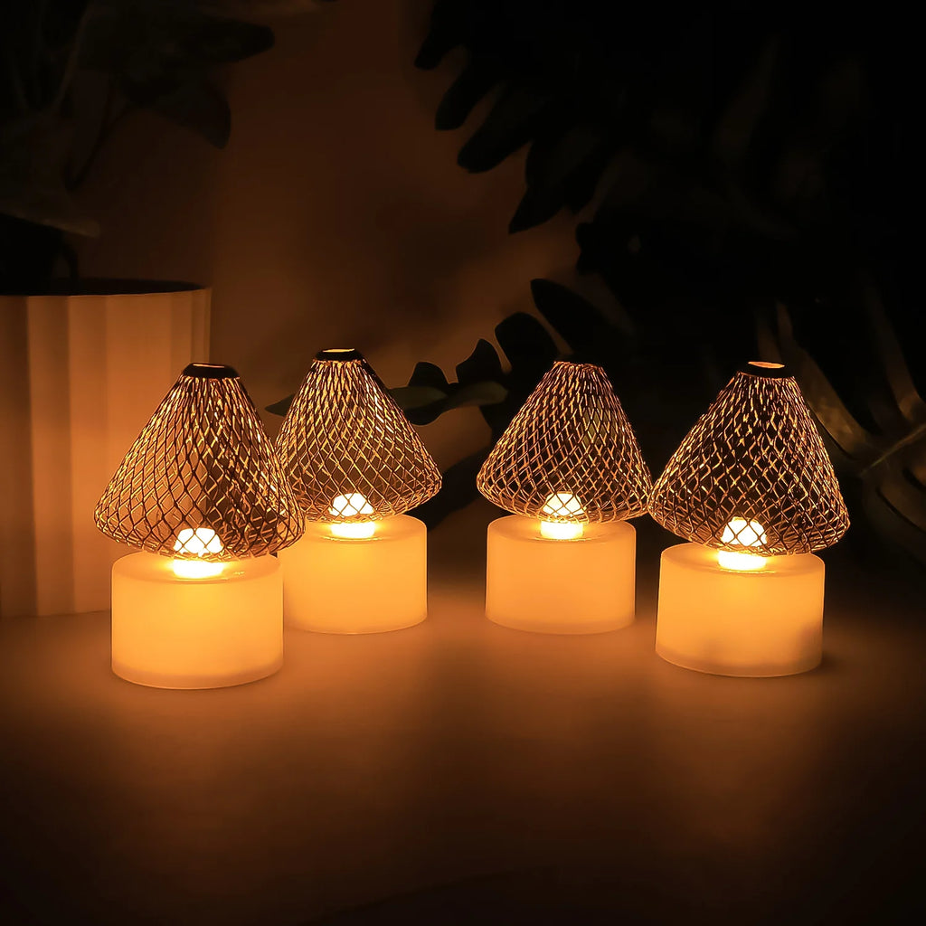 Luxury LED Candle Lights Set of 4 | Safe Flameless Home Decor