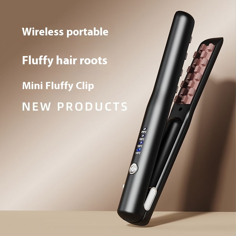 Mini Wireless Hair Straightener & Curler | Portable Rechargeable Styling Tool    (2-in-1 Mini Wireless Hair Styler)