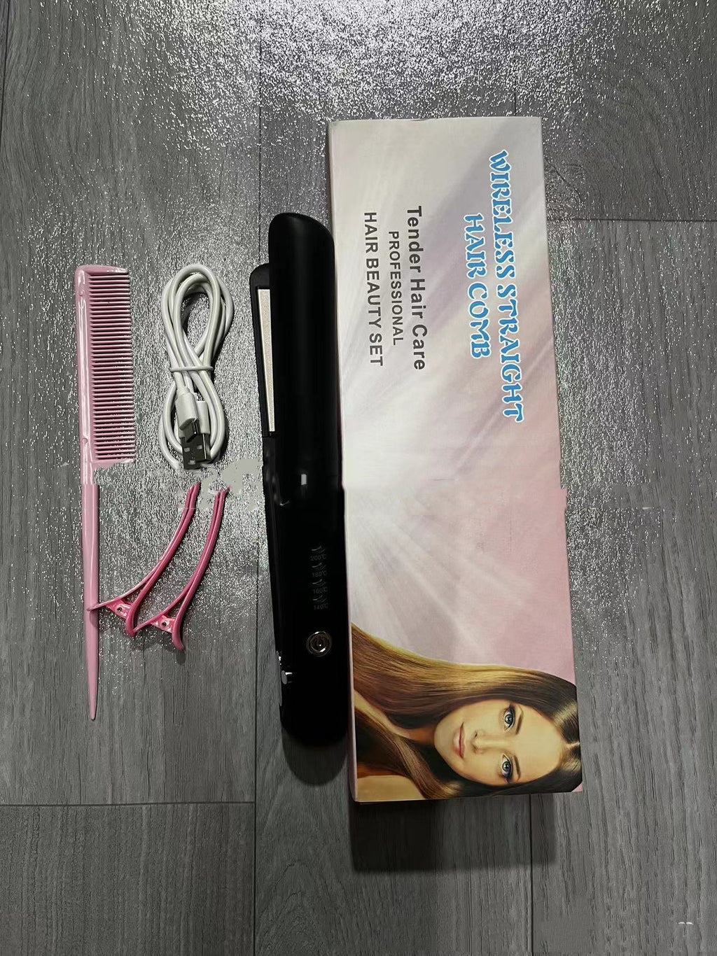 Mini Wireless Hair Straightener & Curler | Portable Rechargeable Styling Tool    (2-in-1 Mini Wireless Hair Styler)