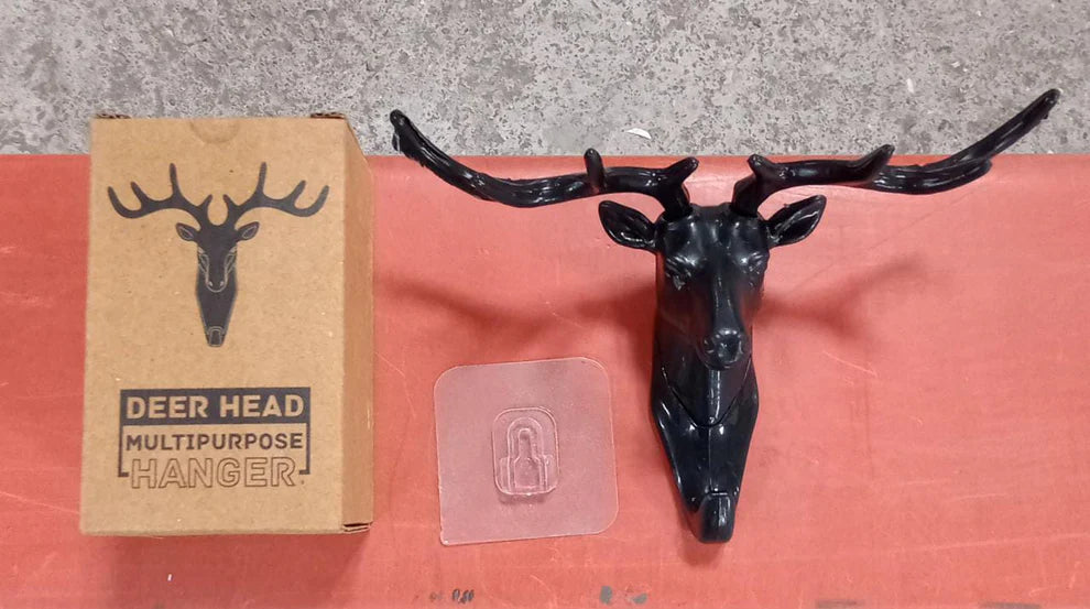 Wall Hook Self Adhesive Heavy Duty | No Drill Key Holder Wall Hanger | Bathroom Kitchen Towel Hook Decorative Deer Hook