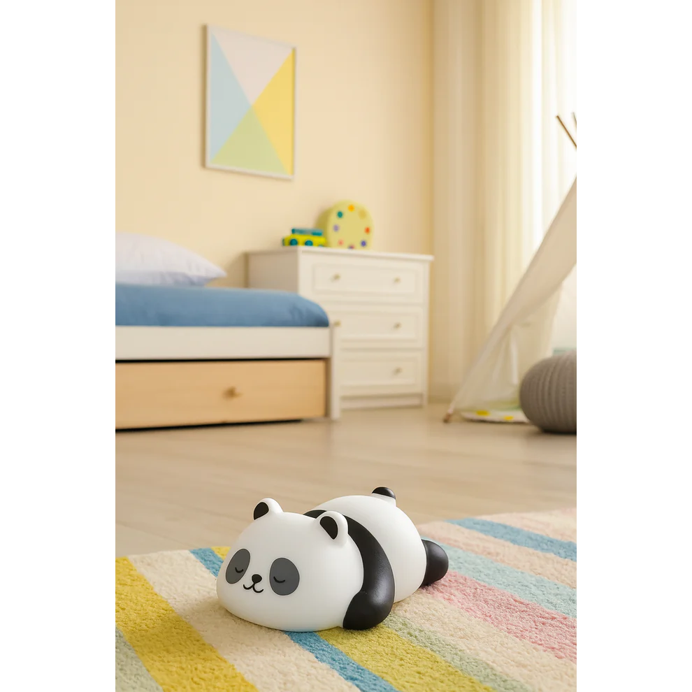 Cute Panda LED Night Lamp for Kids | Silicone Bedside Night Light | Rechargeable Soft Glow Baby Night Lamp for Bedroom Decor & Gift