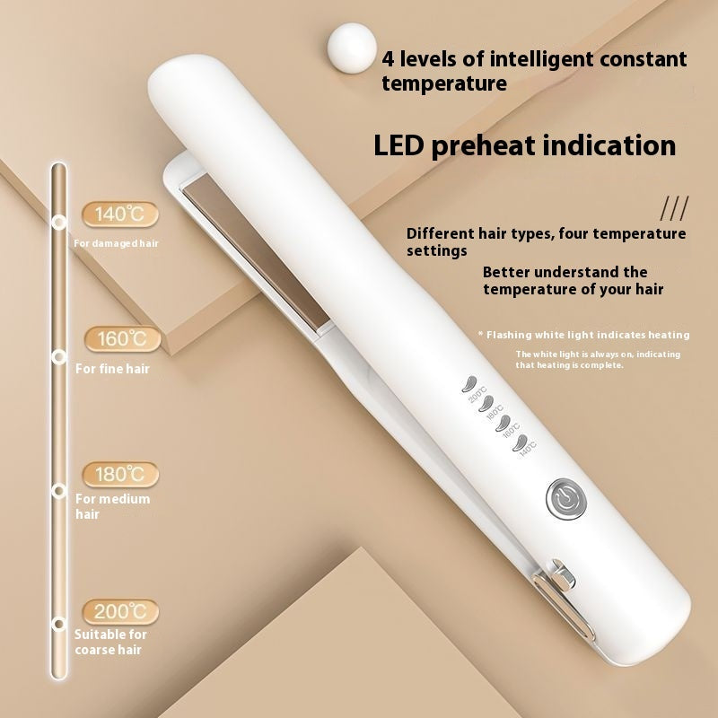 Mini Wireless Hair Straightener & Curler | Portable Rechargeable Styling Tool    (2-in-1 Mini Wireless Hair Styler)